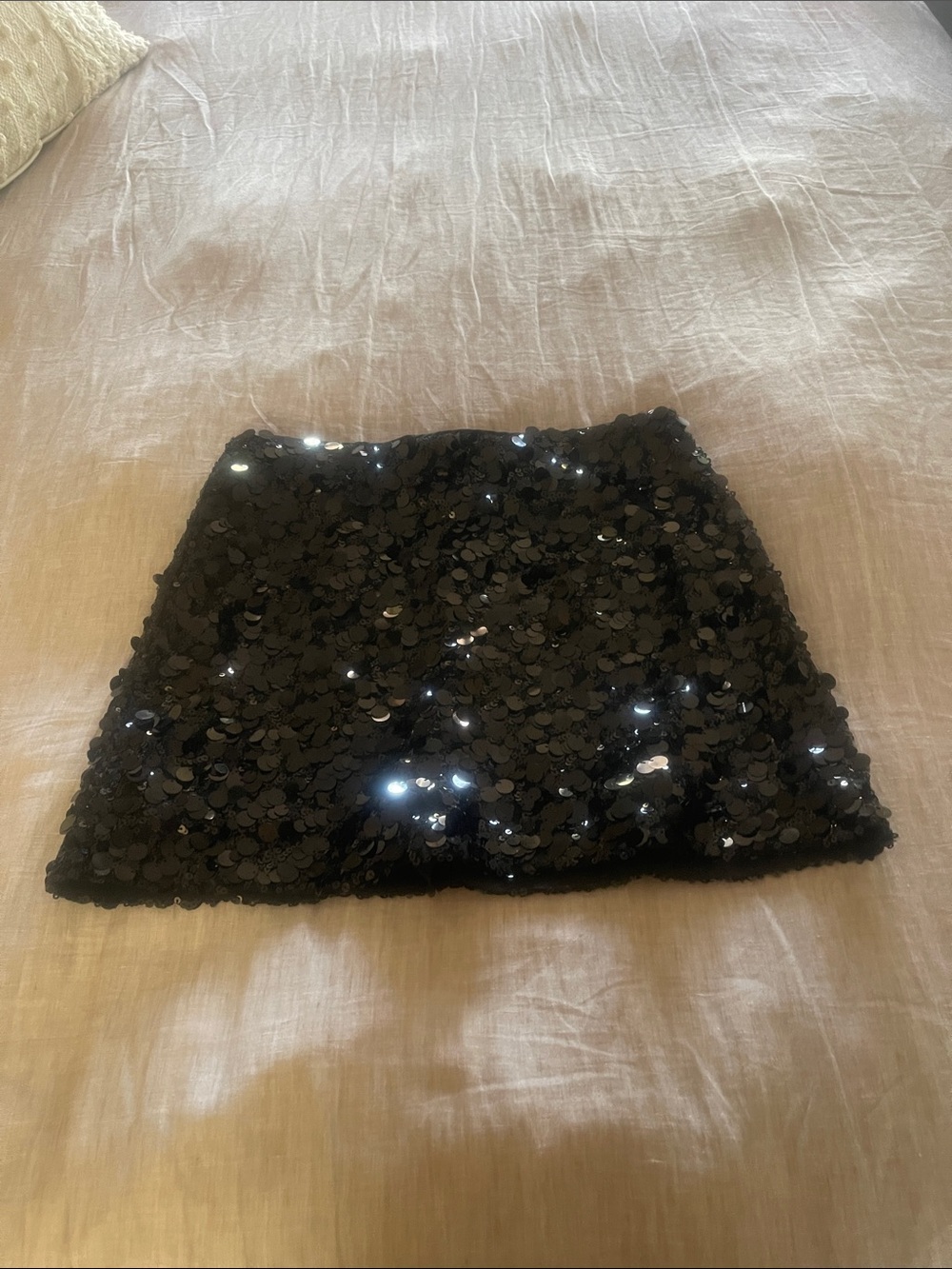 Abercrombie & Fitch Black Sequin Mini Skirt